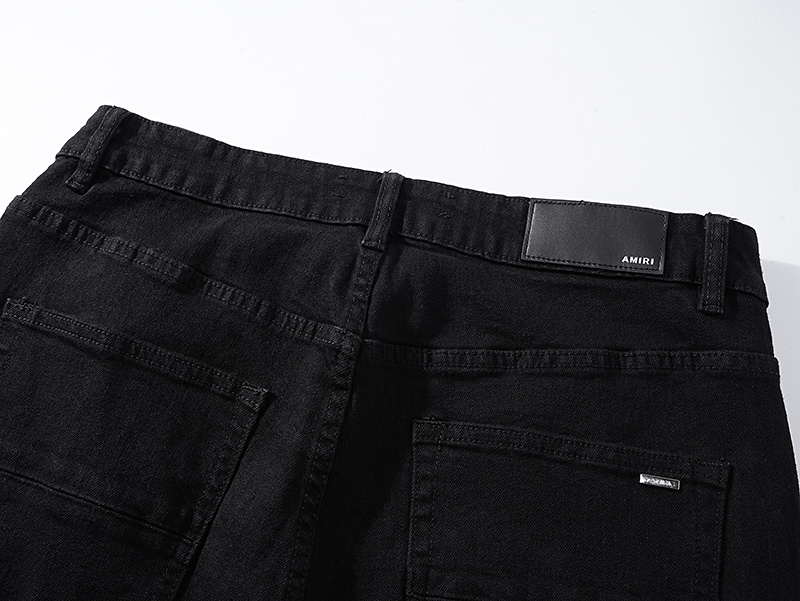 Amiri Tapered Distressed Black Jeans H200 AM330