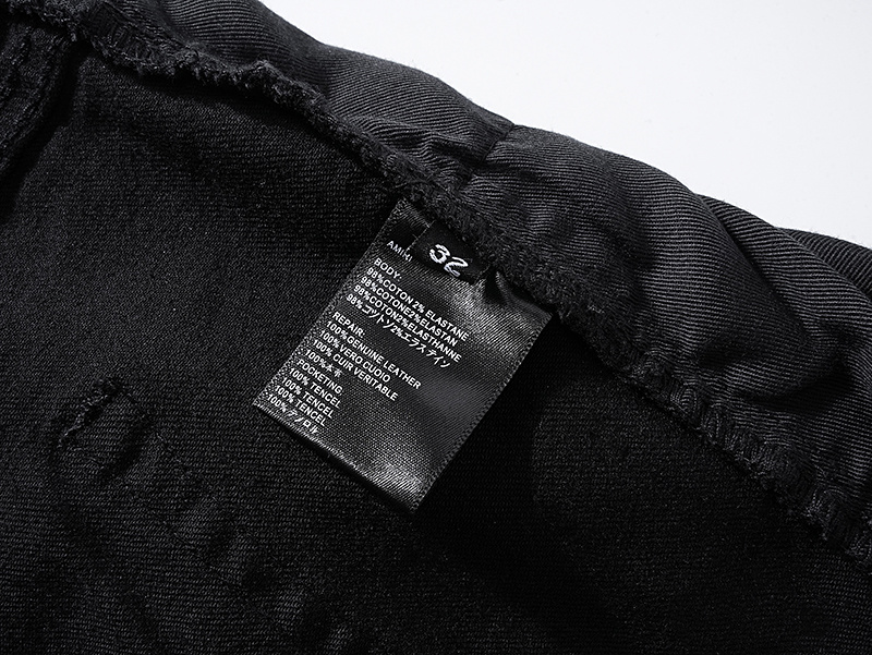 Amiri Tapered Distressed Black Jeans H200 AM330