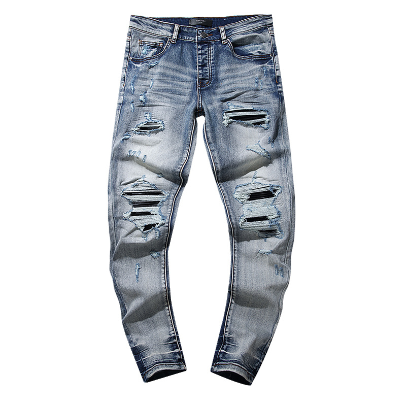 Amiri Washed Distressed Light Blue Jeans H200 AM303