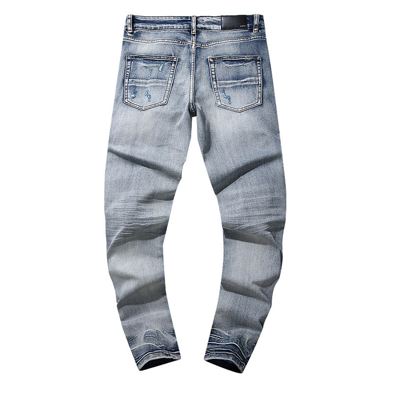Amiri Washed Distressed Light Blue Jeans H200 AM303