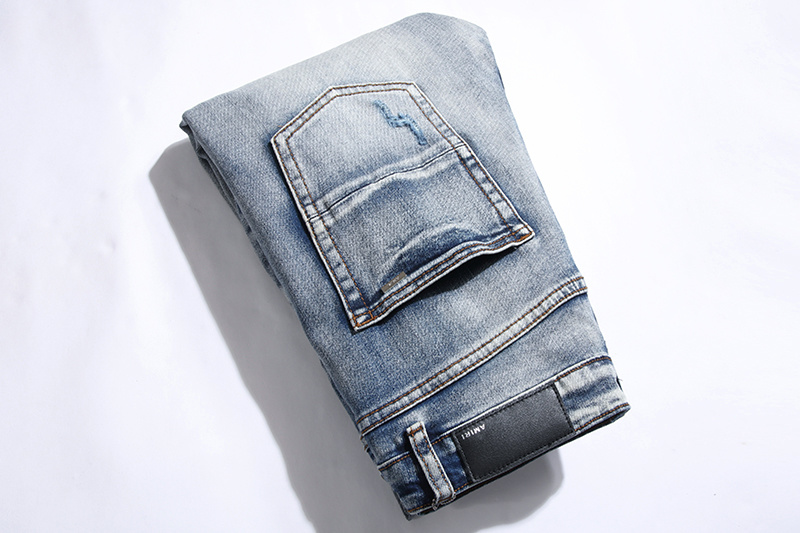 Amiri Washed Distressed Light Blue Jeans H200 AM303
