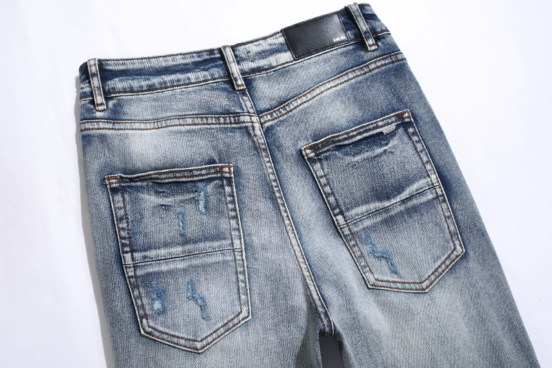 Amiri Washed Distressed Light Blue Jeans H200 AM303