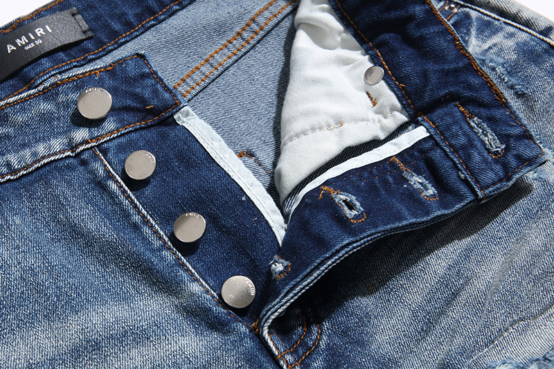 Amiri Washed Distressed Light Blue Jeans H200 AM303