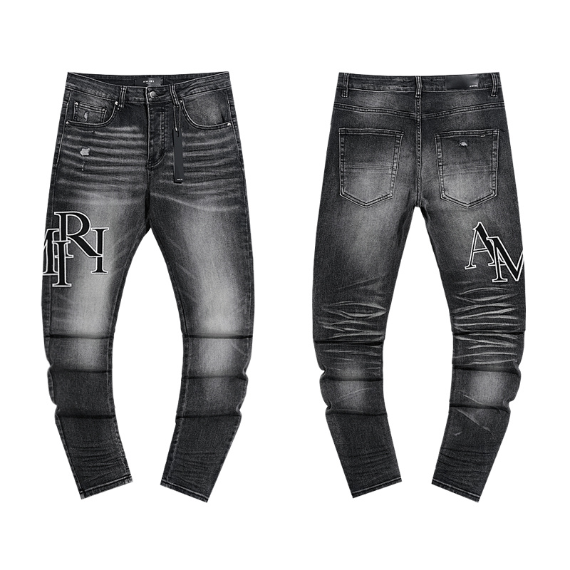 Amiri Washed Logo Black Jeans H200 AM329