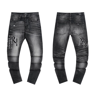 Amiri Washed Logo Black Jeans H200 AM329 01