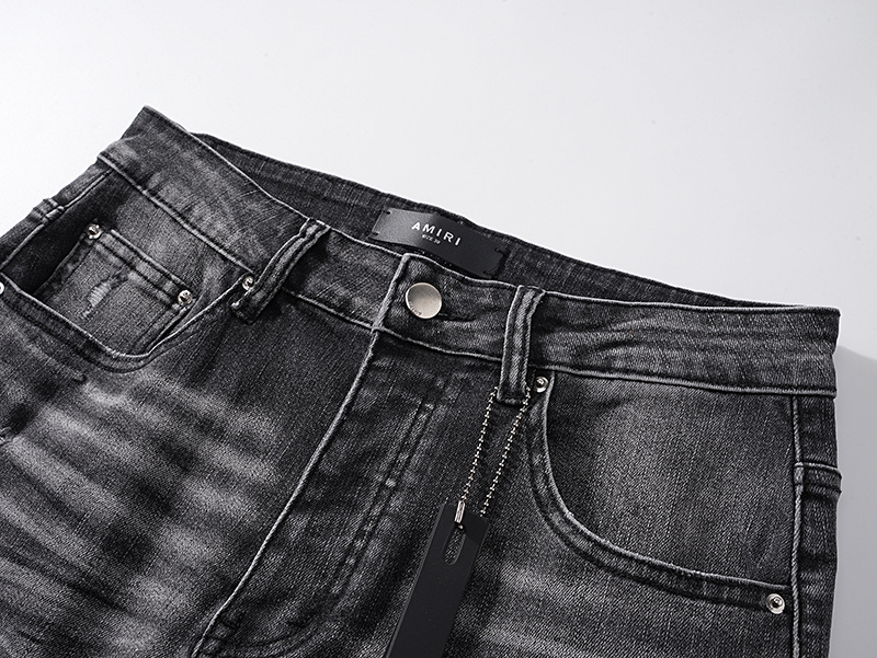 Amiri Washed Logo Black Jeans H200 AM329
