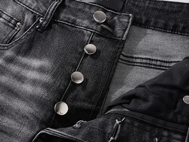 Amiri Washed Logo Black Jeans H200 AM329