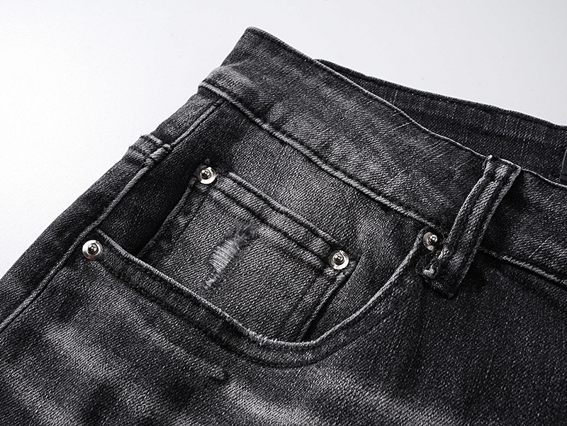 Amiri Washed Logo Black Jeans H200 AM329