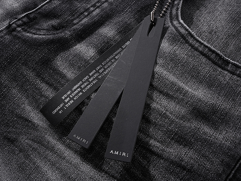 Amiri Washed Logo Black Jeans H200 AM329