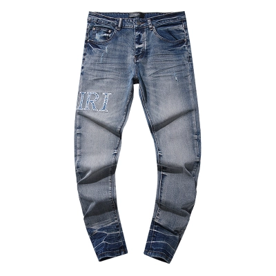 Amiri Washed Logo Light Blue Jeans H200 AM305 02