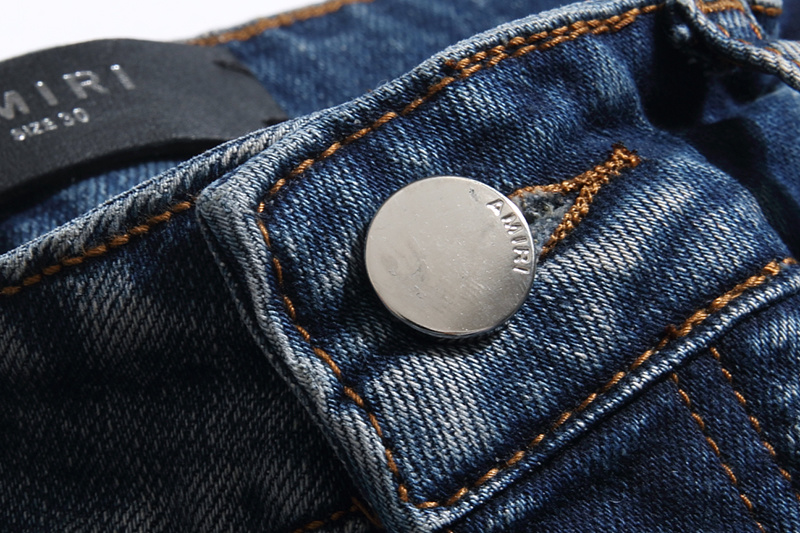 Amiri Washed Logo Light Blue Jeans H200 AM305