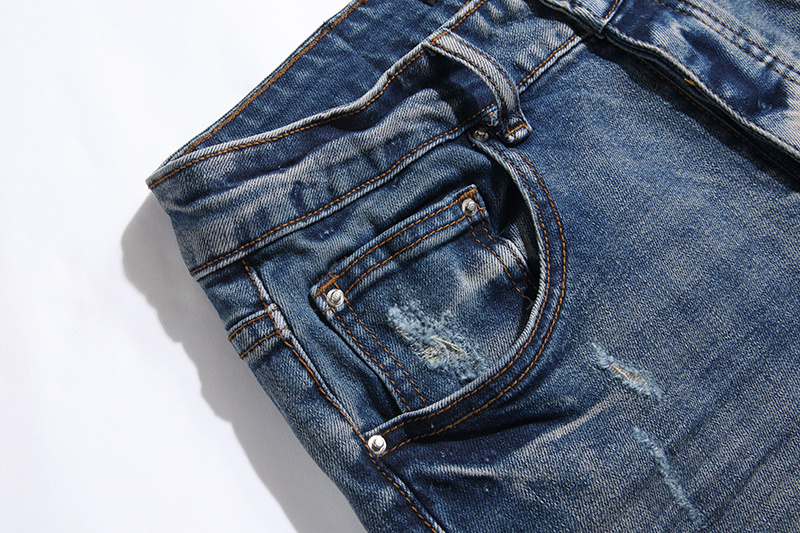 Amiri Washed Logo Light Blue Jeans H200 AM305