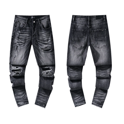 Amiri Washed Moto Black Jeans H200 AM317 01