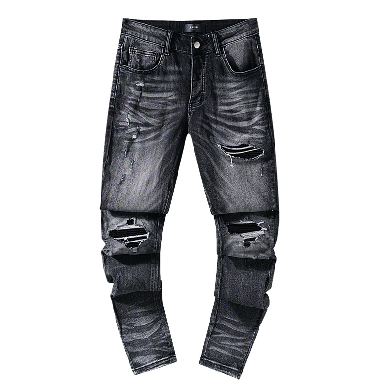 Amiri Washed Moto Black Jeans H200 AM317