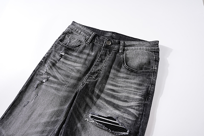 Amiri Washed Moto Black Jeans H200 AM317