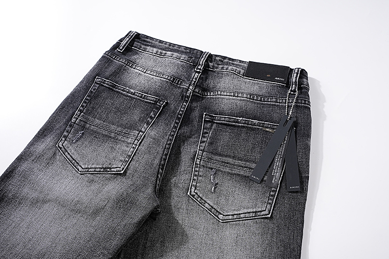 Amiri Washed Moto Black Jeans H200 AM317