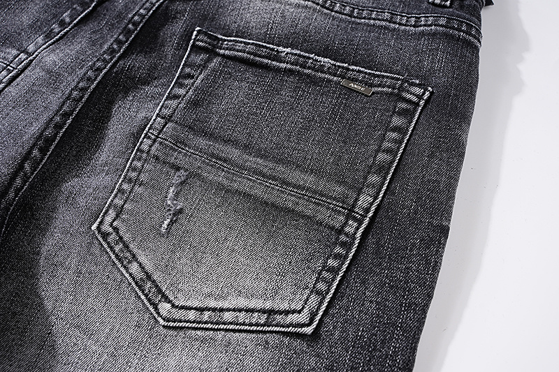 Amiri Washed Moto Black Jeans H200 AM317