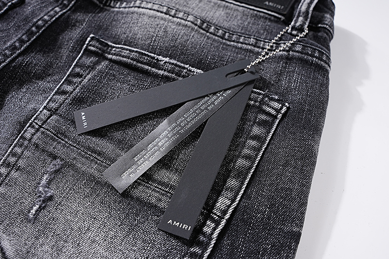 Amiri Washed Moto Black Jeans H200 AM317