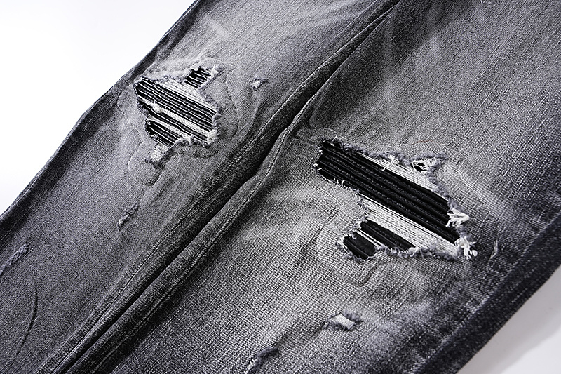 Amiri Washed Moto Black Jeans H200 AM317