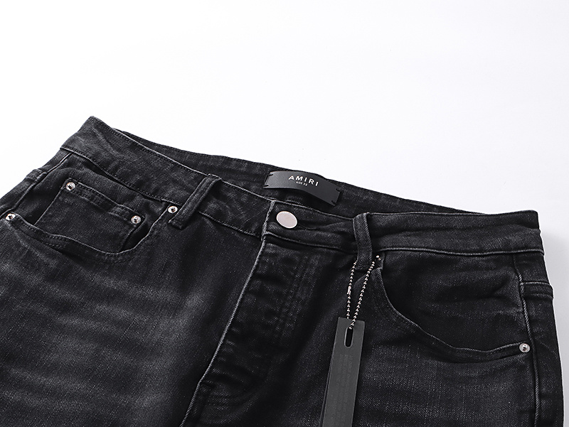 Amiri Yellow Patch Black Jeans H200 AM346