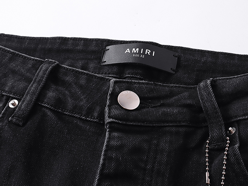 Amiri Yellow Patch Black Jeans H200 AM346