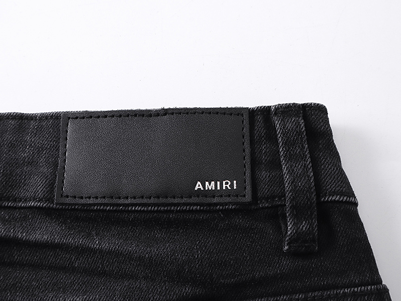 Amiri Yellow Patch Black Jeans H200 AM346