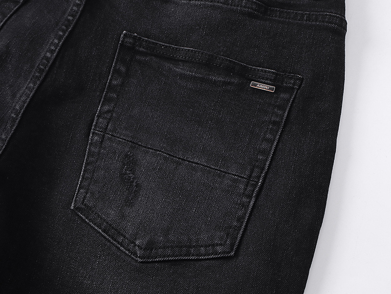 Amiri Yellow Patch Black Jeans H200 AM346