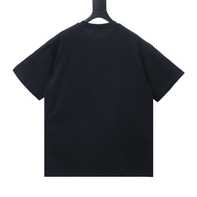 Dior 23SS Silver Logo Embroidered T-Shirt Black H140 02