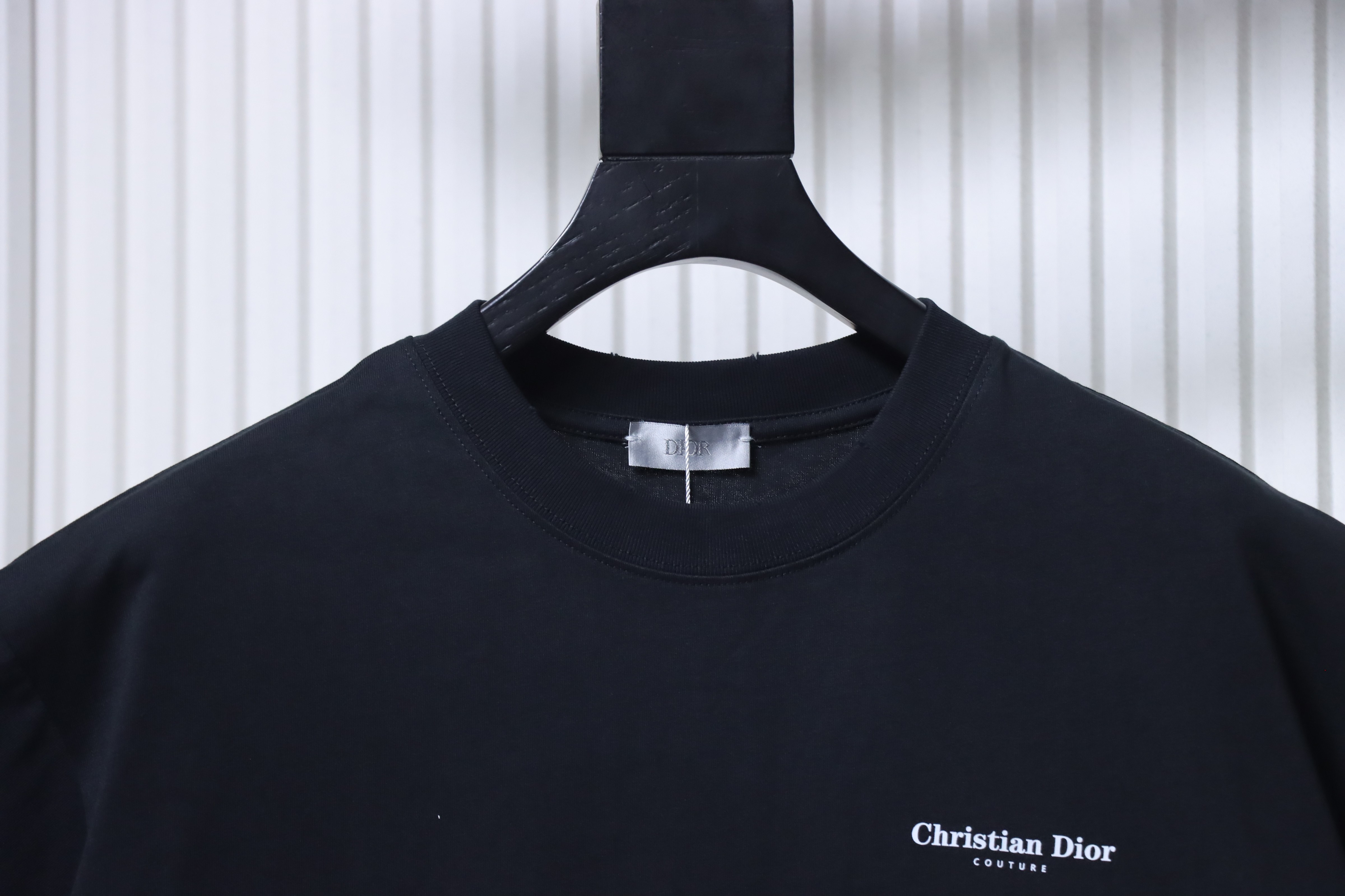 Dior 25SS Lily of the Valley Distressed Print T-Shirt Black H140
