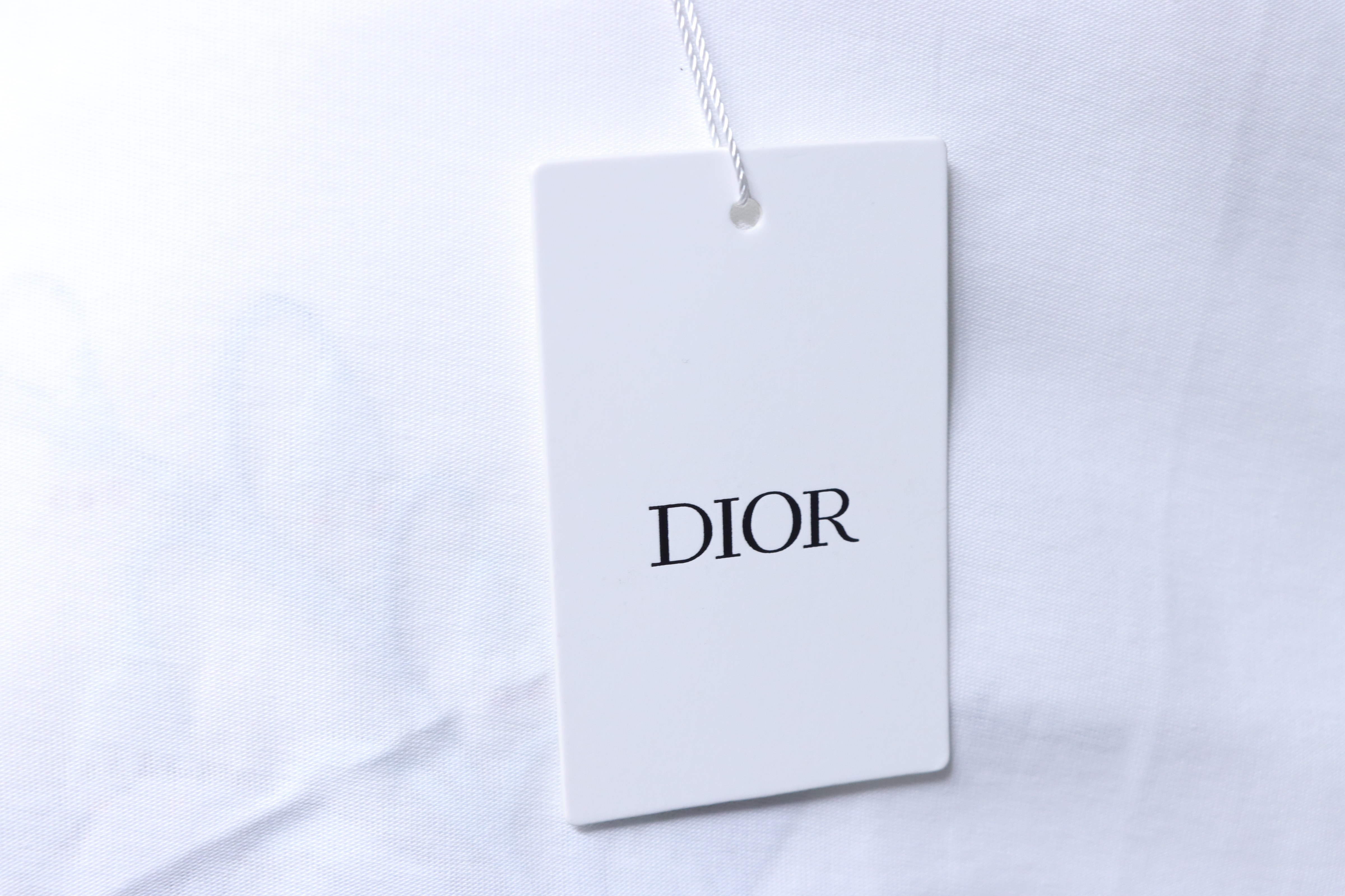 Dior 25SS Lily of the Valley Distressed Print T-Shirt White H140