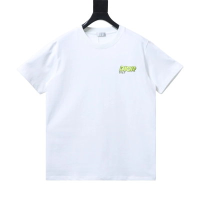 Dior 26SS 1947 Embroidered Letter T-Shirt White H140 01