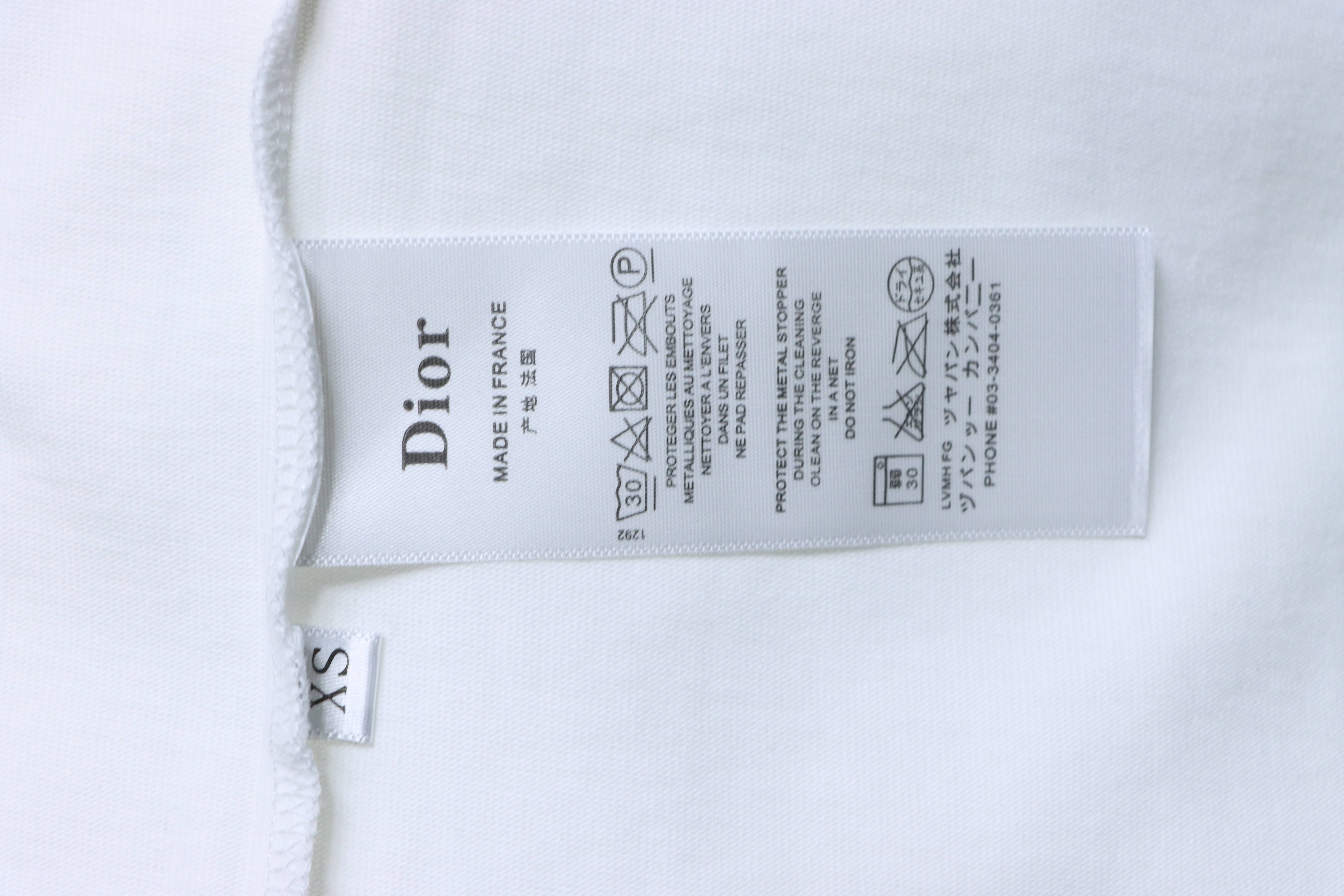 Dior 26SS 1947 Embroidered Letter T-Shirt White H140