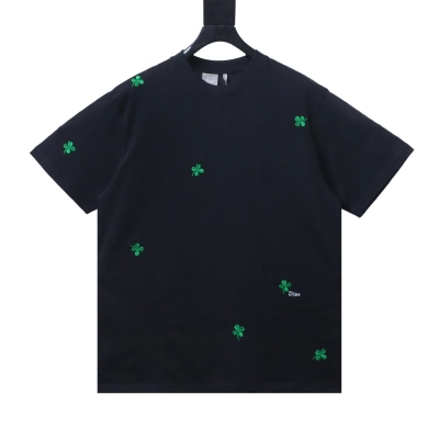 Dior 26SS All-Over Clover Embroidered T-Shirt Black H160 01
