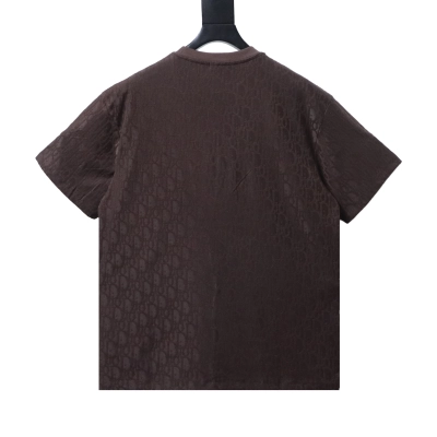 Dior 26SS All-Over Monogram Jacquard T-Shirt Brown H160 02