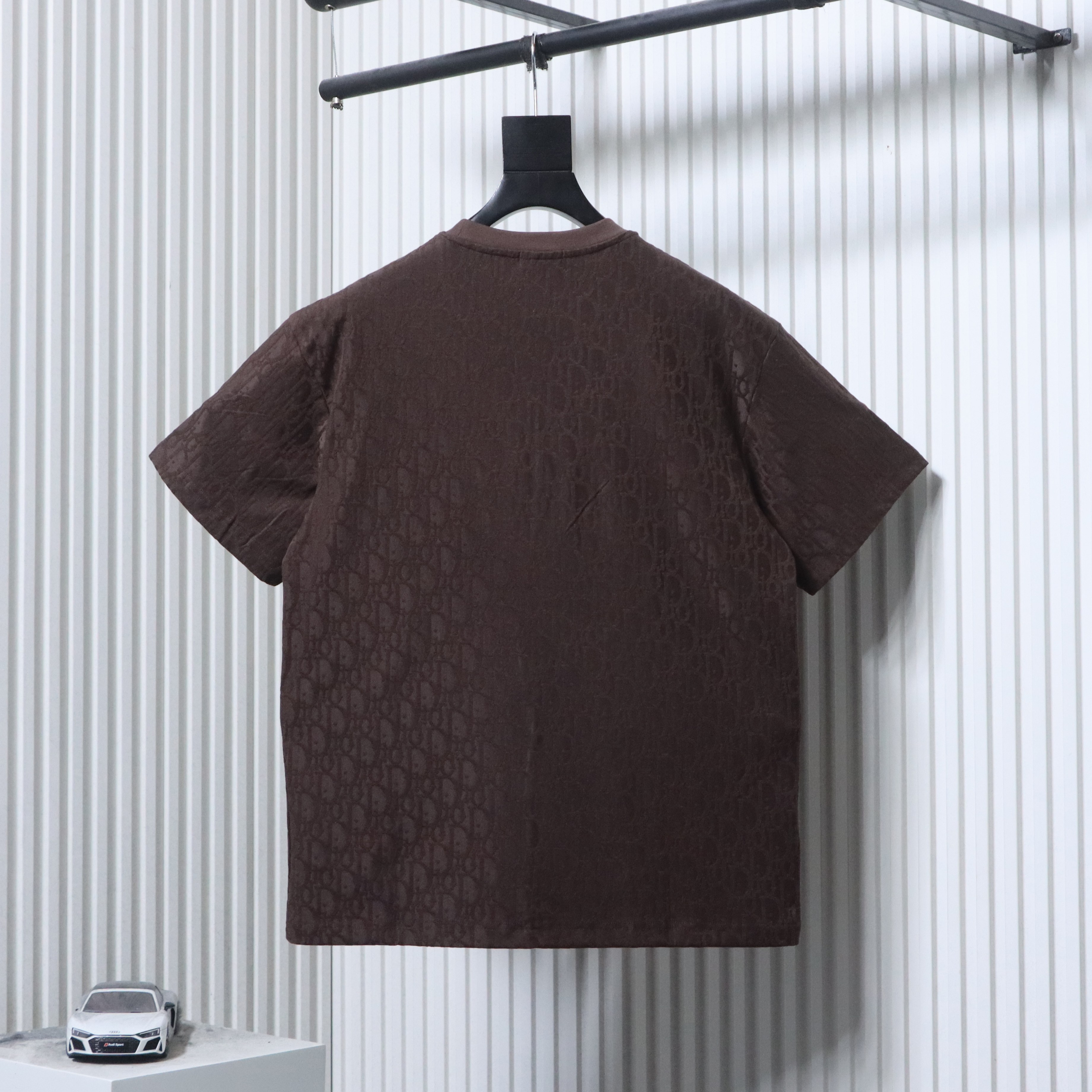 Dior 26SS All-Over Monogram Jacquard T-Shirt Brown H160
