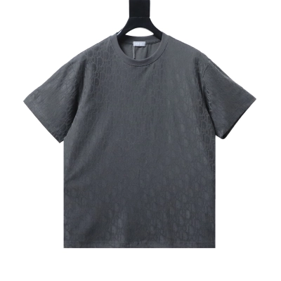 Dior 26SS All-Over Monogram Jacquard T-Shirt Grey H160 01