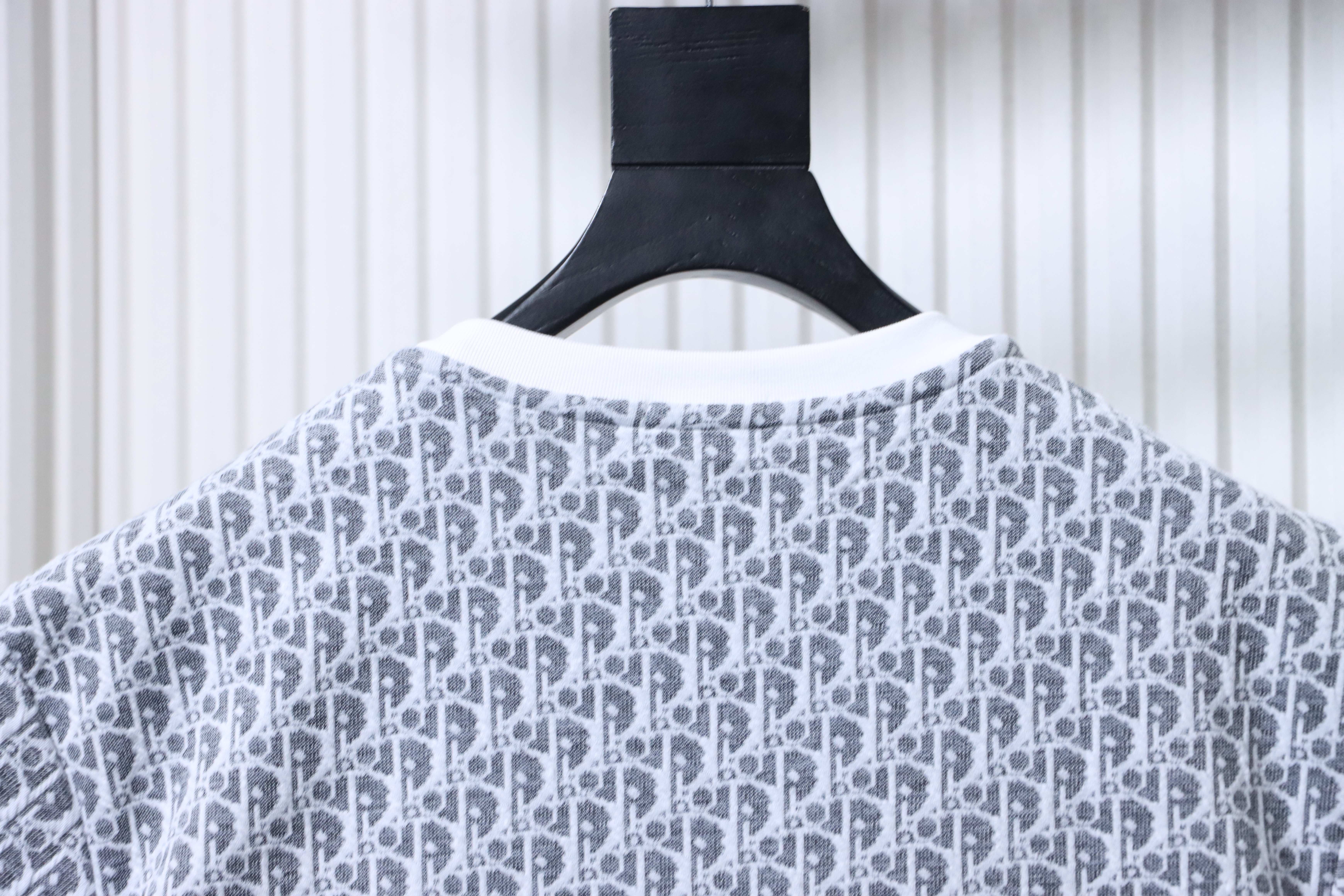 Dior 26SS All-Over Monogram Jacquard T-Shirt Grey H170