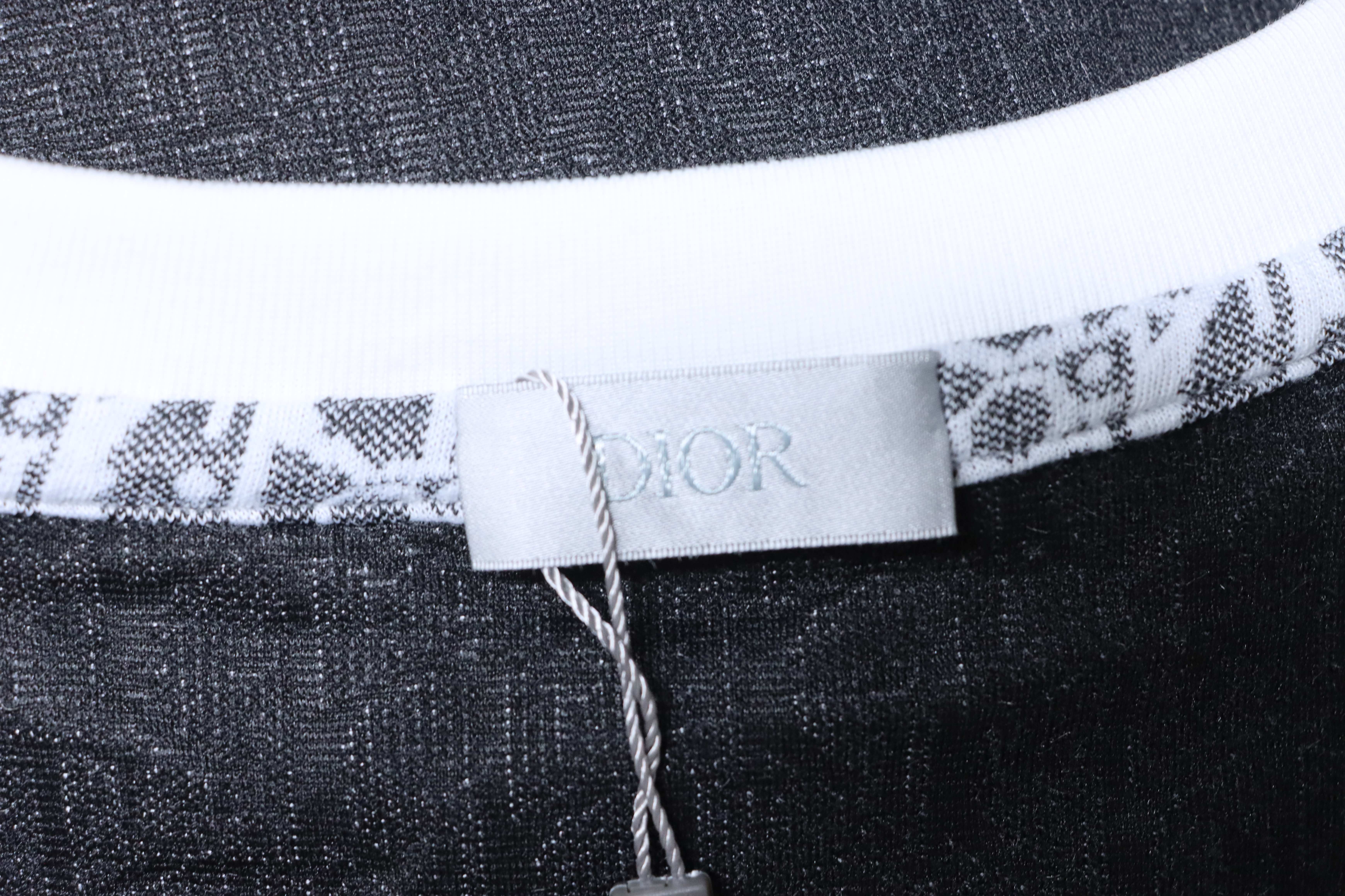 Dior 26SS All-Over Monogram Jacquard T-Shirt Grey H170