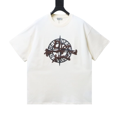 Dior 26SS Compass Embroidered T-Shirt White H150 01
