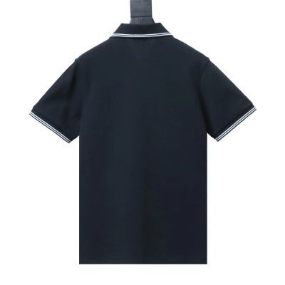 Dior 26SS Contrast Trim CD Logo Polo Black h160 02