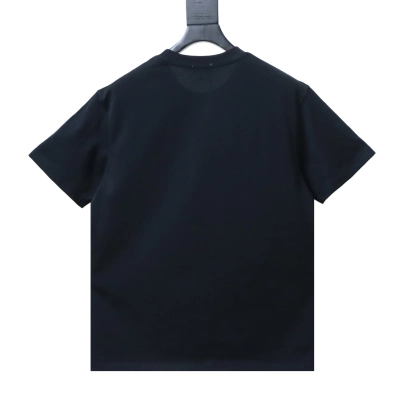 Dior 26SS Front Distressed CD Letter Print T-Shirt Black H140 02