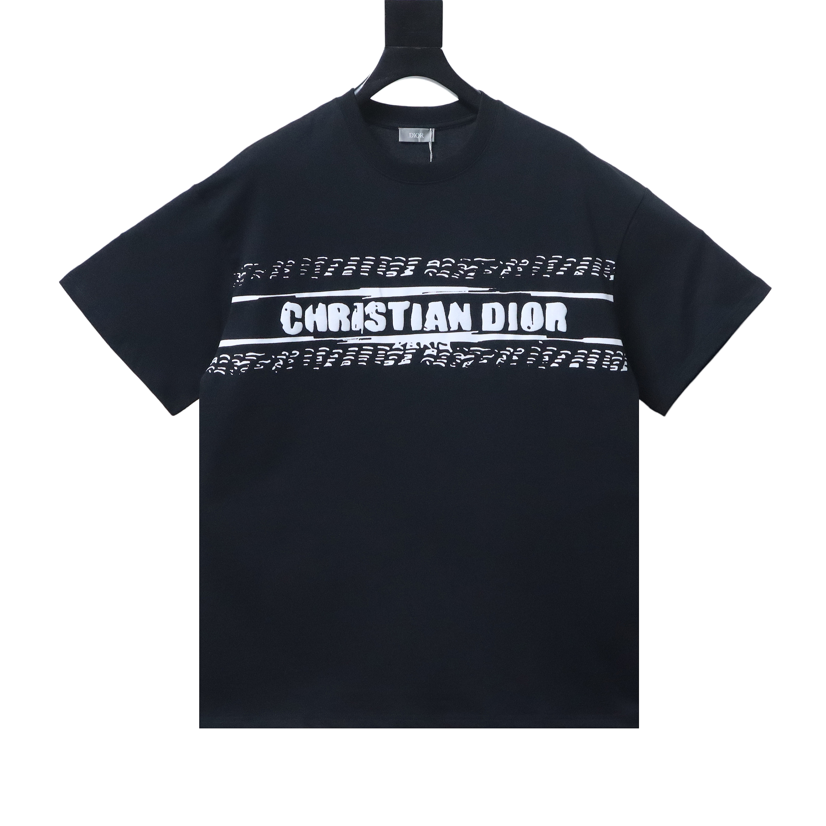 Dior 26SS Graffiti Letter T-Shirt Black H150