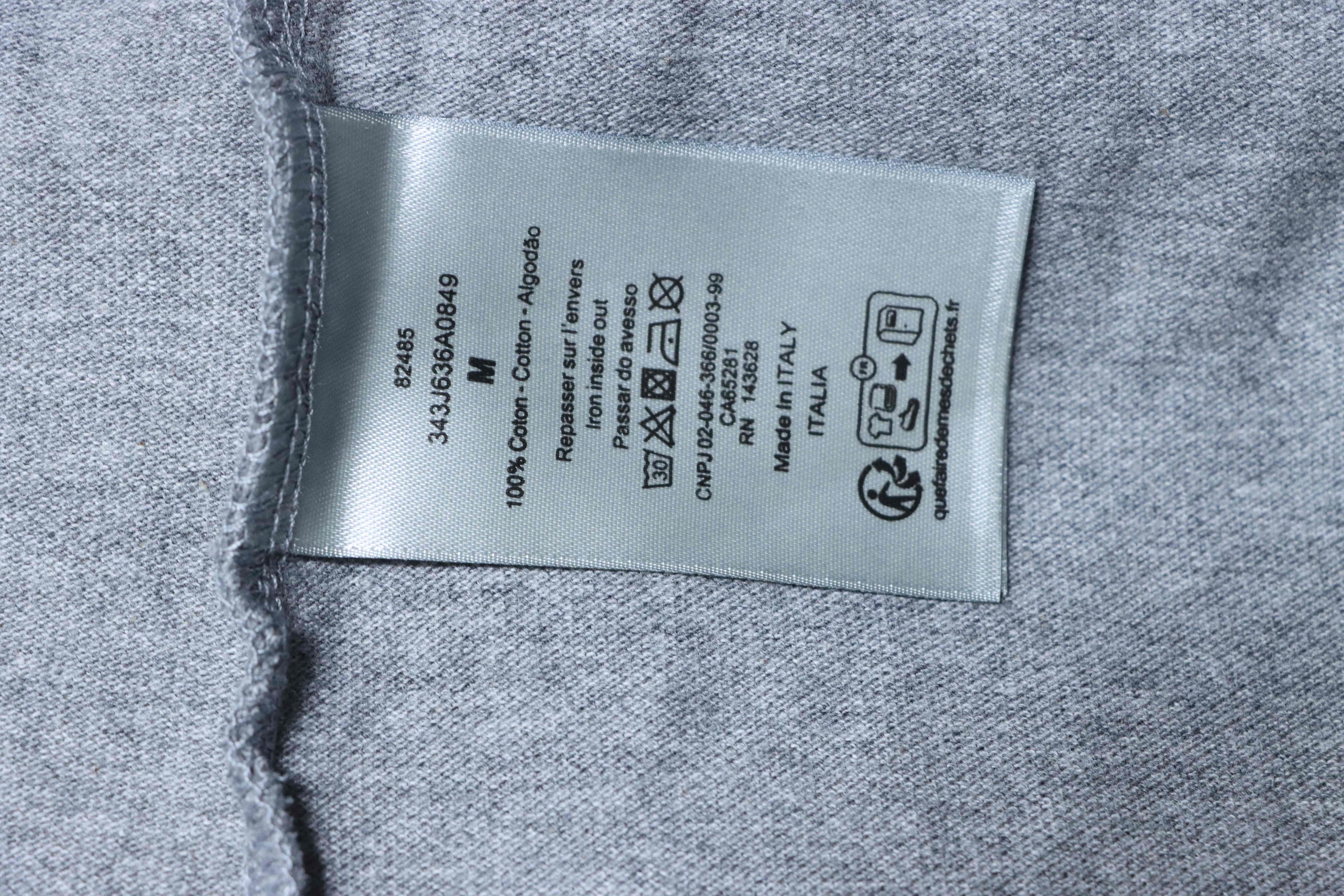 Dior 26SS Pocket Letter Embroidered Polo Grey H170