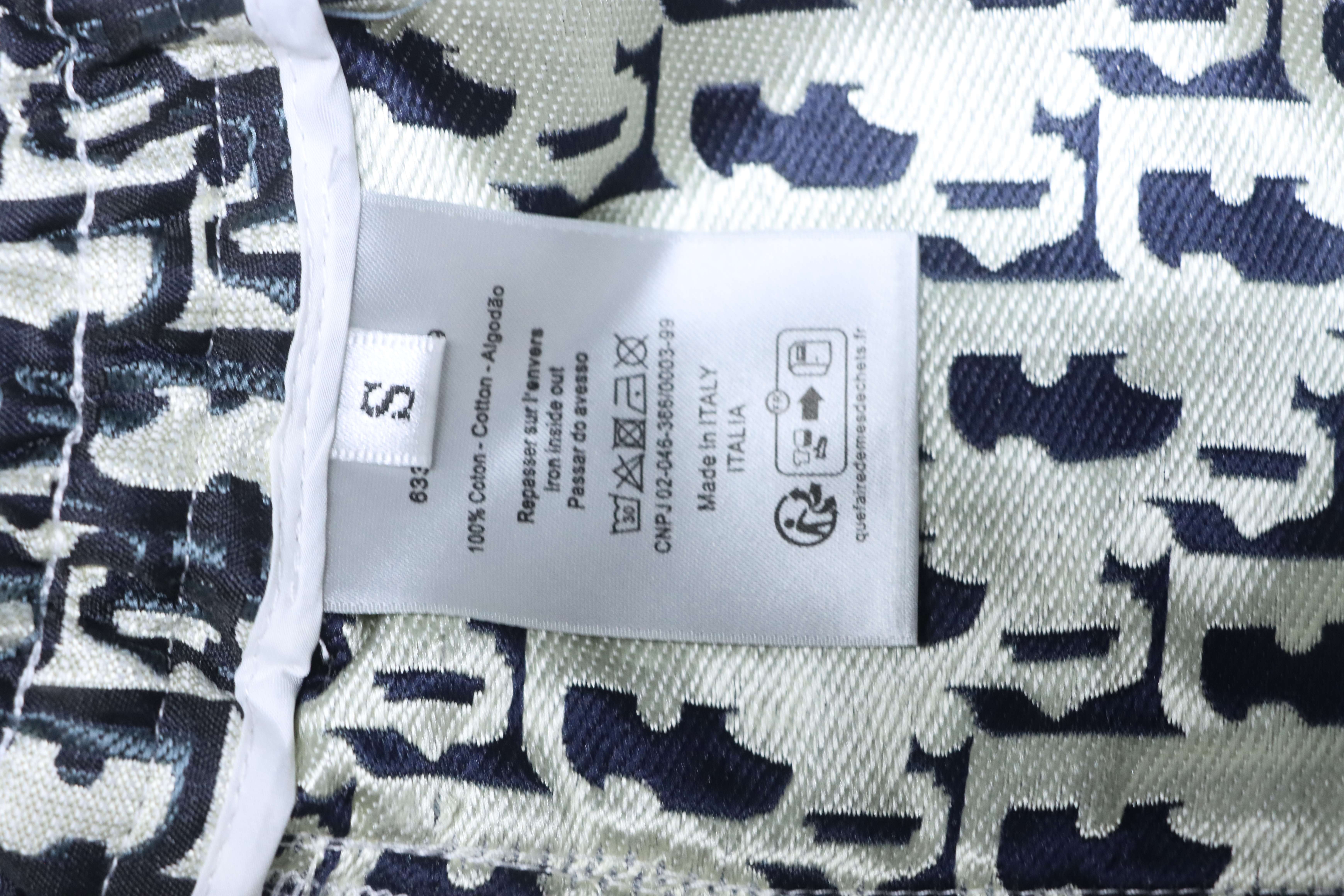 Dior All-Over Monogram Side Tape Shorts Blue H170