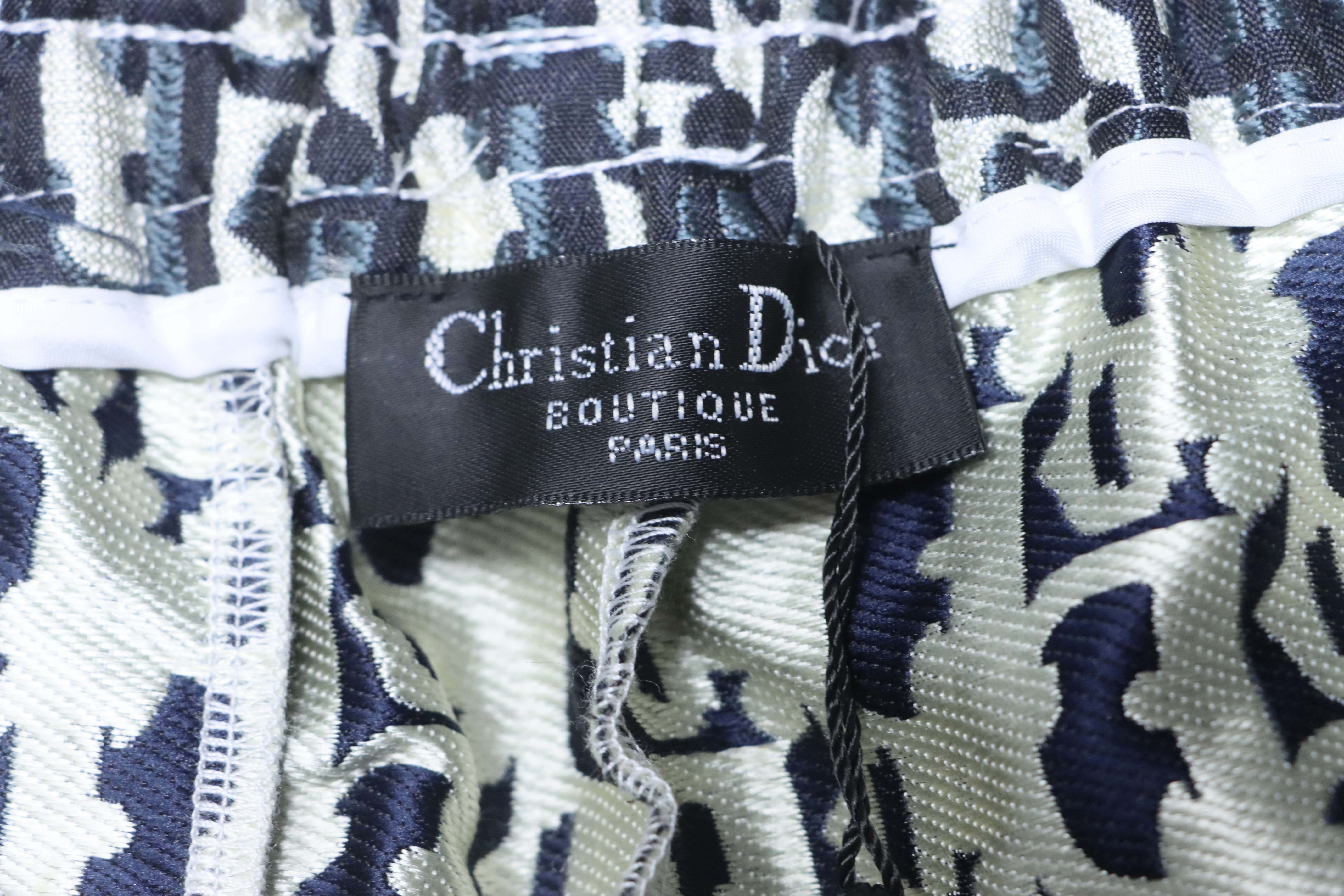 Dior All-Over Monogram Side Tape Shorts Blue H170