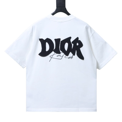 Dior Back Large Logo Appliqué T-Shirt White h150 01