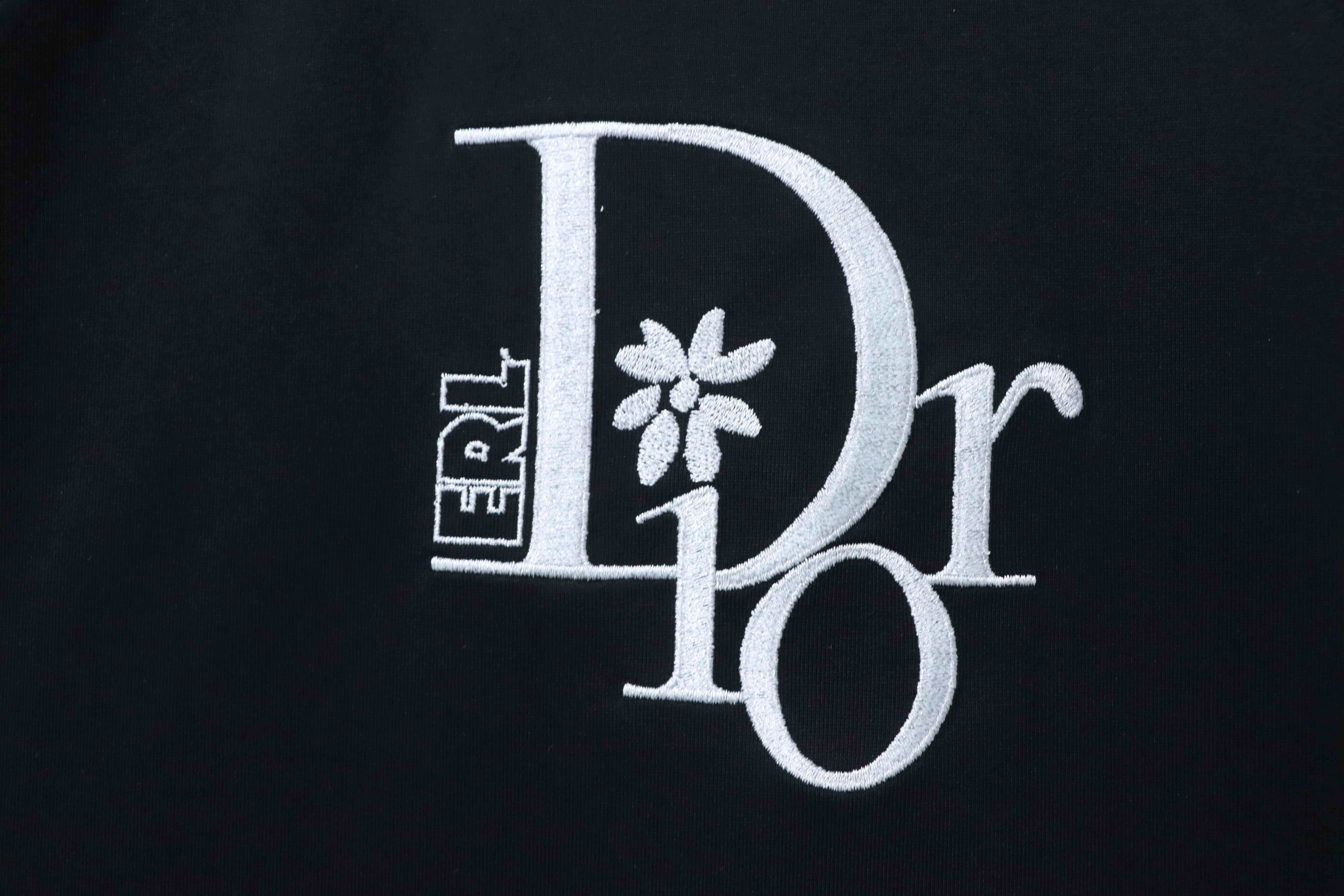 Dior by ERL Embroidered T-Shirt Black h130
