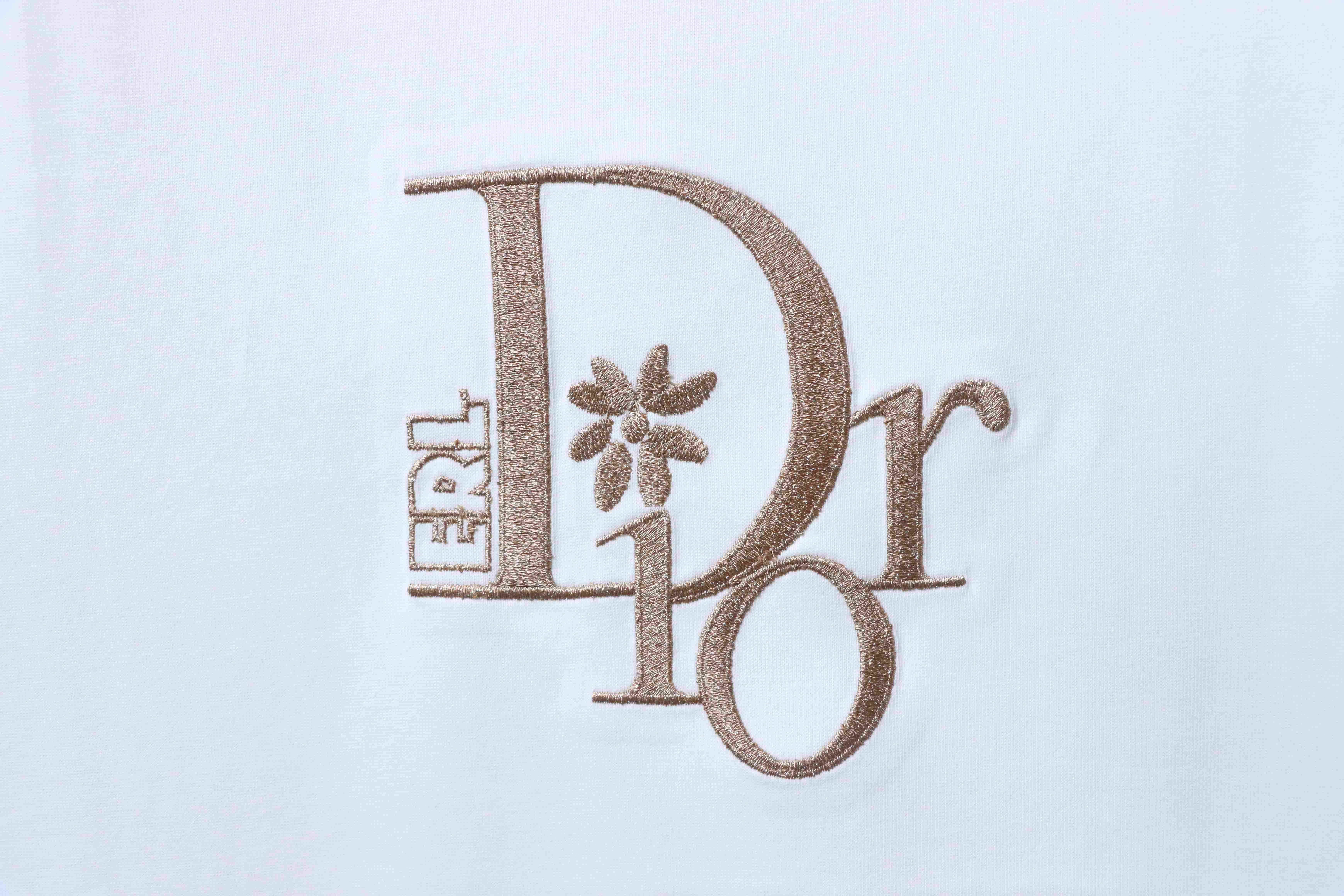 Dior by ERL Embroidered T-Shirt White h130