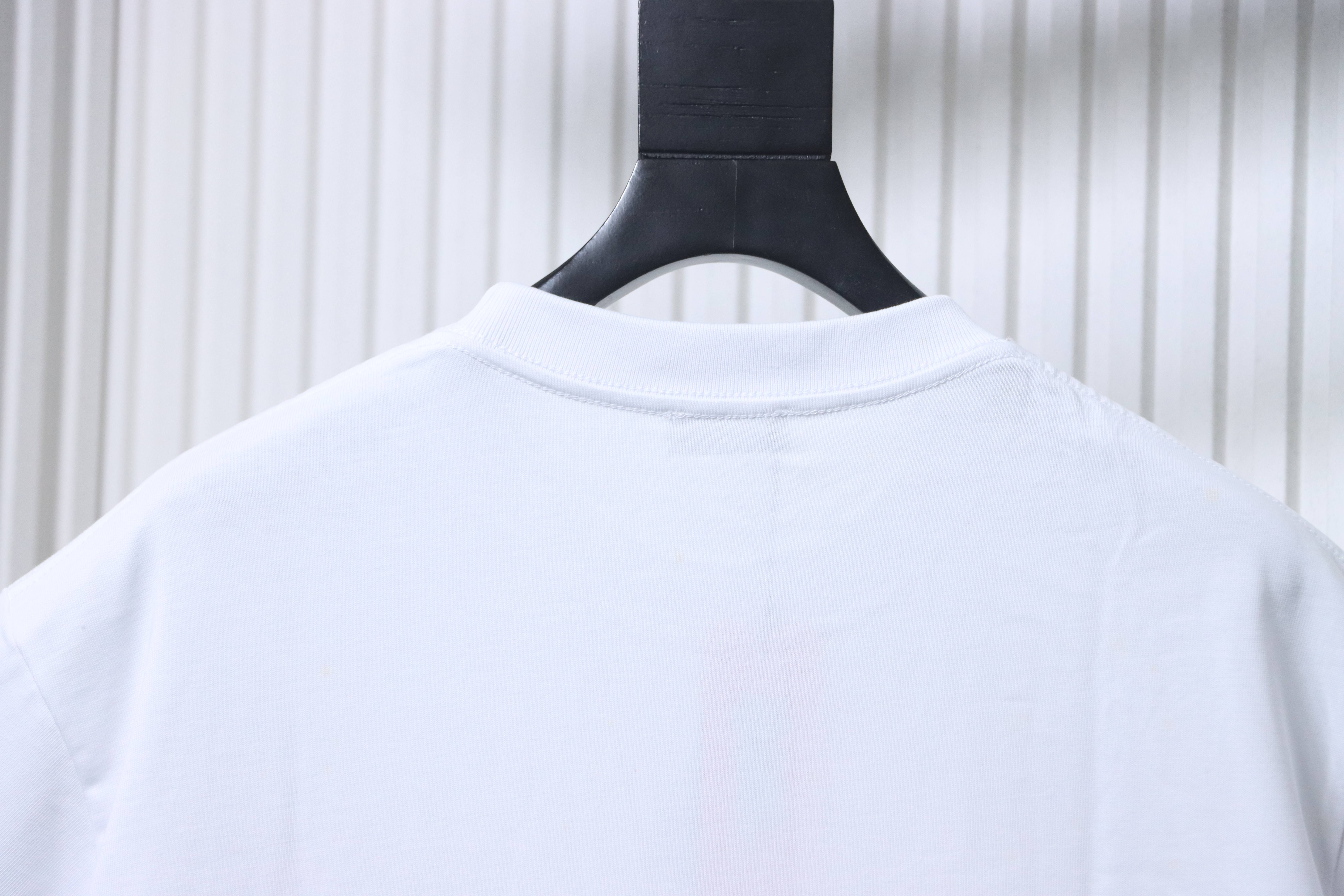 Dior CD 2025 Snake Year Limited Embroidered Letters T-Shirt White H140