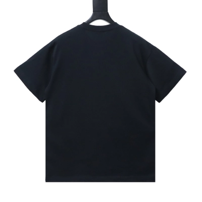 Dior CD Embroidered Letter Logo T-Shirt Black H140 02